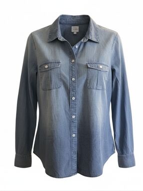 J.crew The Perfect Shirt Denim Button Up